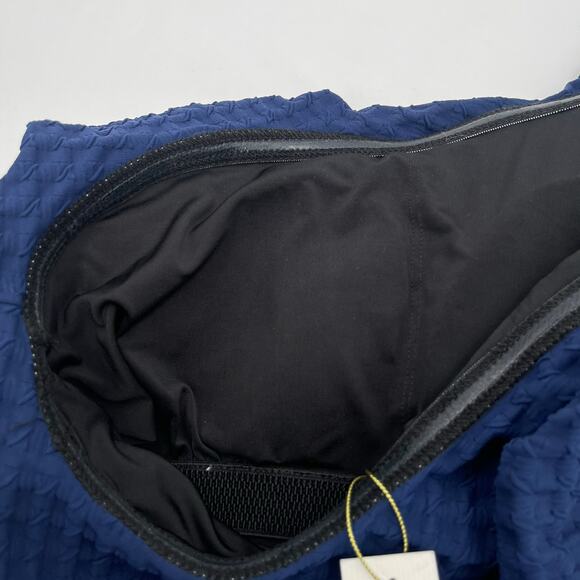 SHOSHANNA Swimsuit Size 4 One Piece Navy One Shoulder Ruffle Textured NWT Swim - Picture 14 of 16